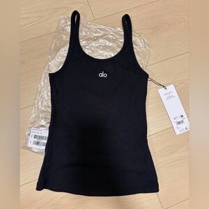 Alo Ribbed Prosper Tank - Black